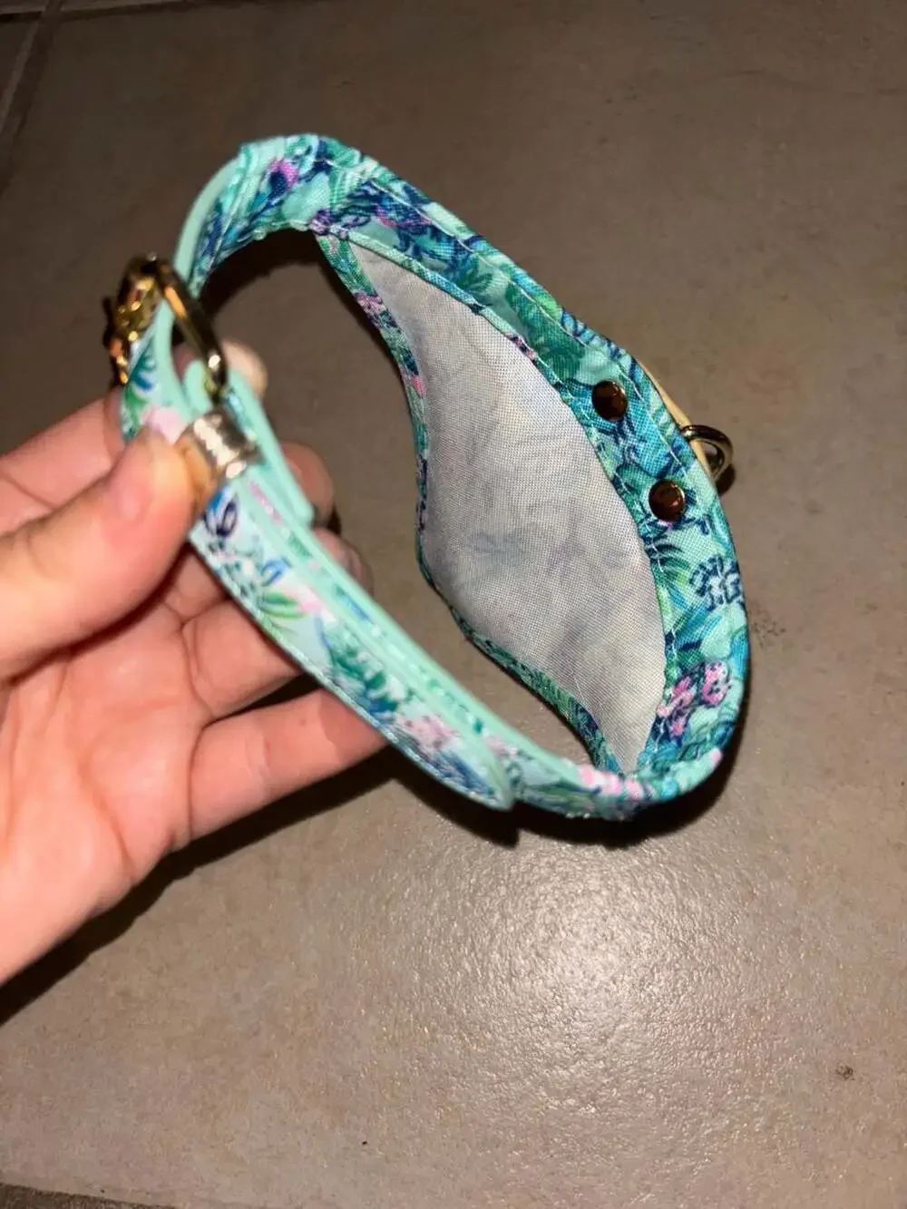 Lilly Pulitzer Splendor in the Sand Dog Collar with Bandana, Size S/M